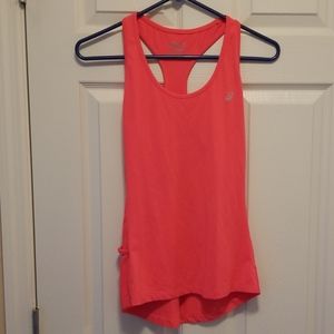 Asics pink tank top w/ pocket